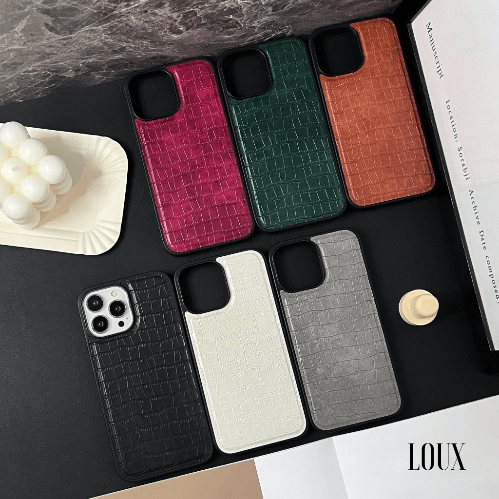 Capa EleganceGrip de Couro Para iPhone - Loux