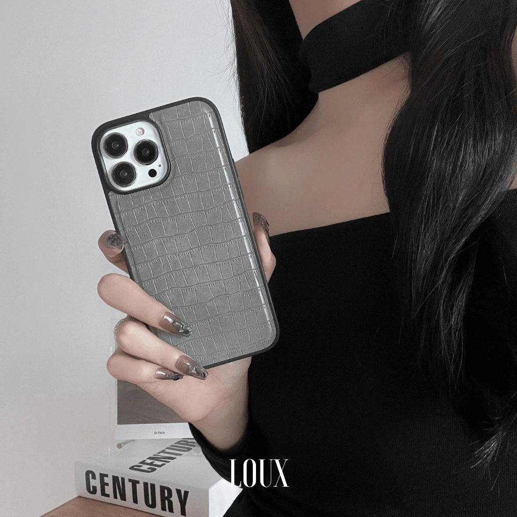 Capa EleganceGrip de Couro Para iPhone - Loux