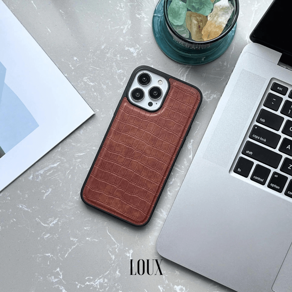 Capa EleganceGrip de Couro Para iPhone - Loux