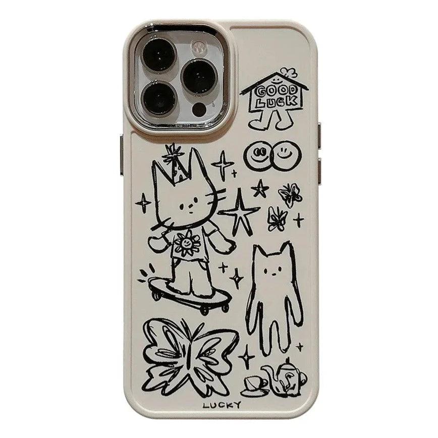 Capa DoodleCat Para iPhone - Loux